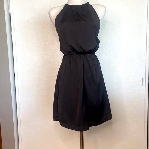 H&M Black Lace Racerback Halter Dress Size 4 - Picture 3 of 10